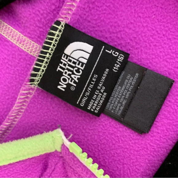 The North Face Kids Two Tone Fleece Zip Up Hoodie Size 14-16 L (Flaw) - Picture 6 of 12